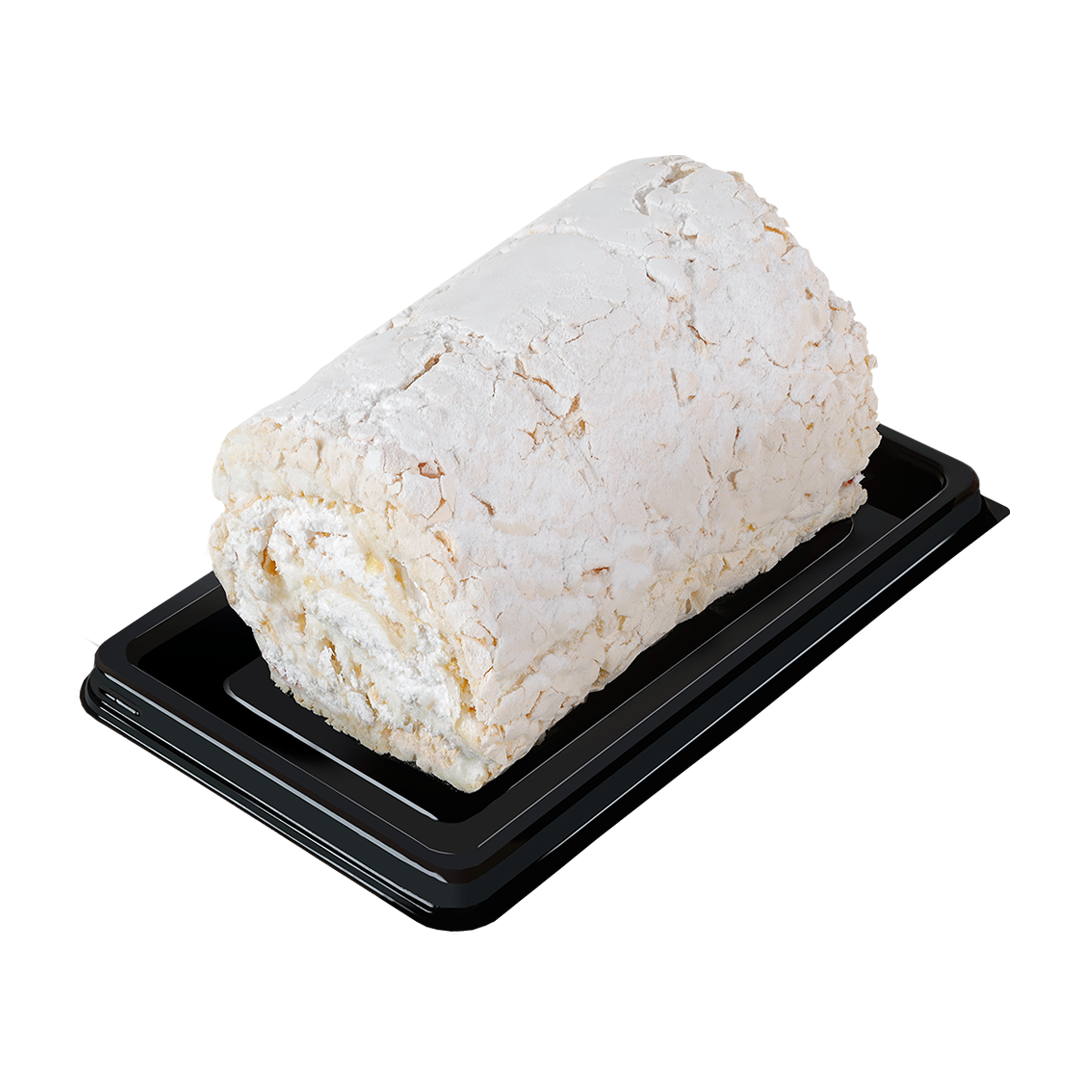 MERINGUE ROULADE WITH RASPBERRIES